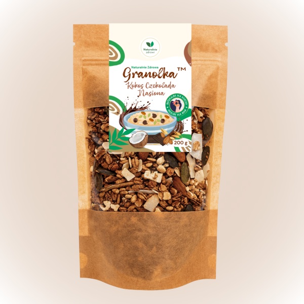 Granolka Kokos Czekolada i Nasiona 200 g