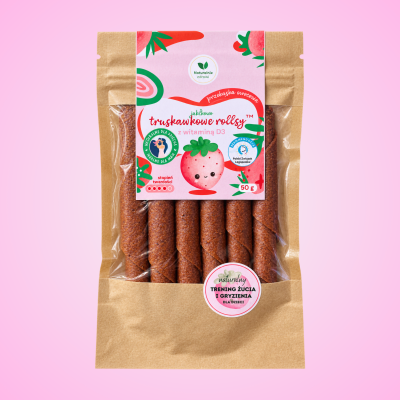 Truskawkowe rollsy™ z witaminą D3 z lanoliny 50 g