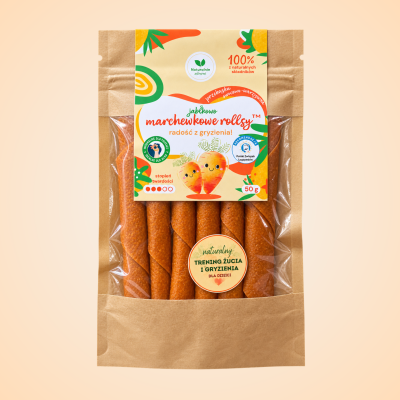 Marchewkowe rollsy™ – przekąska owocowo-warzywna 50 g