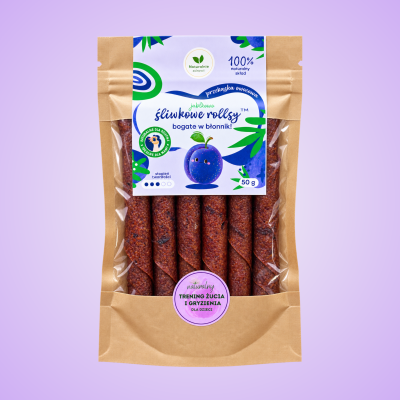 Śliwkowe rollsy™ błonnik  50 g owocowa przekąska 