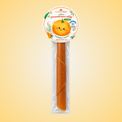 Pomarańczowy rolls™ SOLO (8 g) jedna sztuka - owocowa przekąska