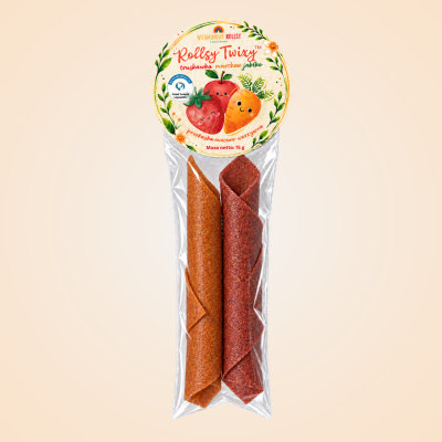 Witaminowe rollsy twiksy marchewka i truskawka 15 g warzywna owocowa przekąska 
